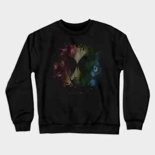 Butterfly Colorful, Retro Design Crewneck Sweatshirt